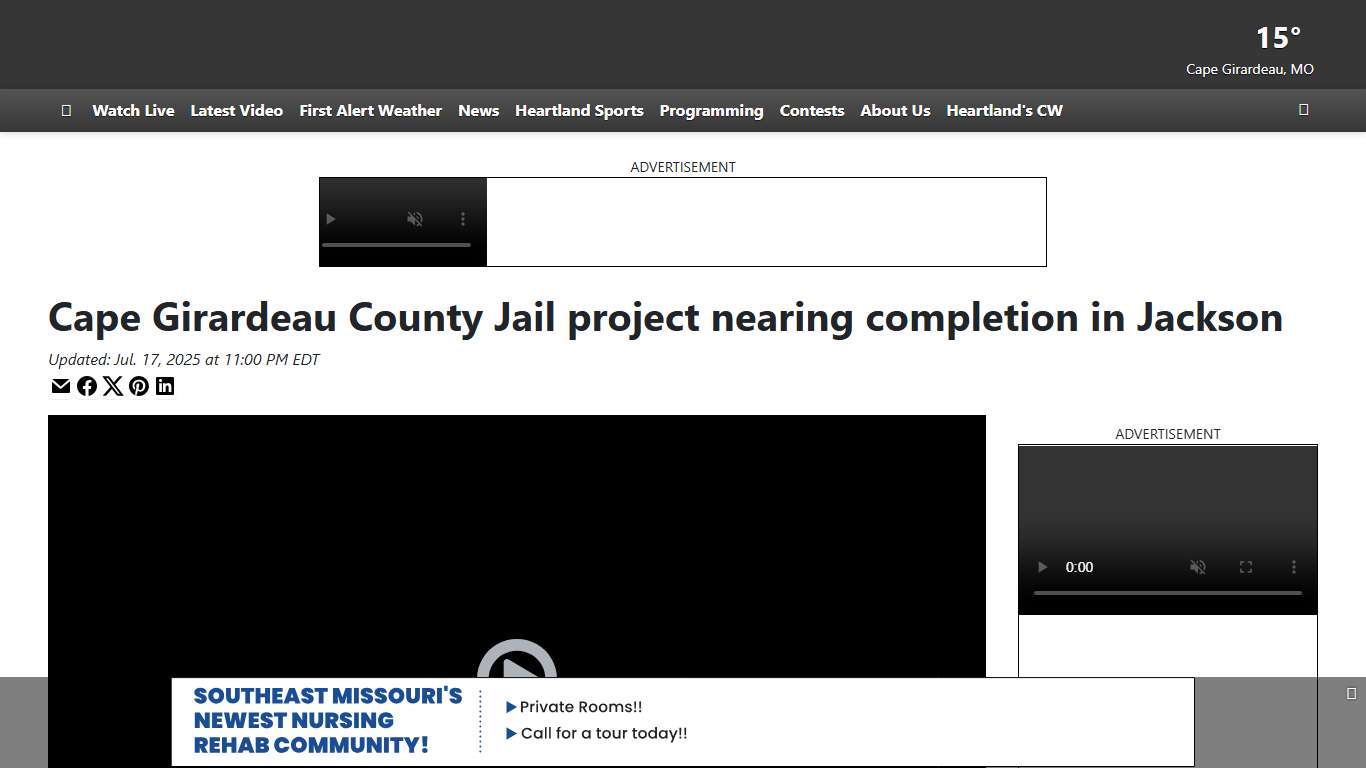 Cape Girardeau County Jail project nearing completion in Jackson